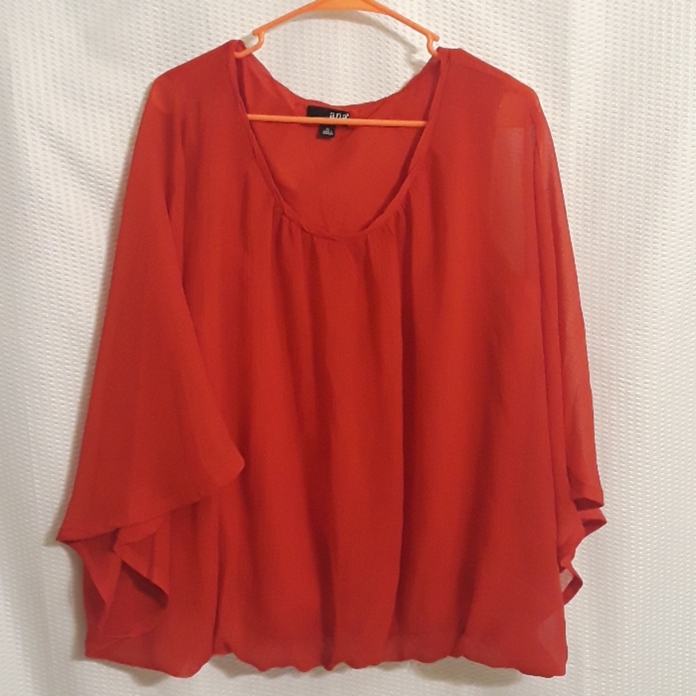 Ana womens red Blouse Xl